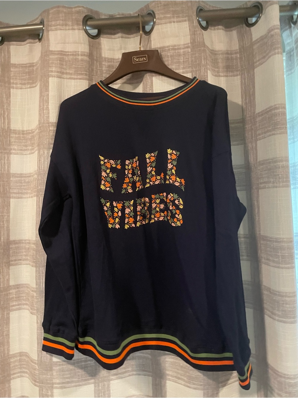 Navy Women's 'Fall Vibes' Floral Graphic Jersey